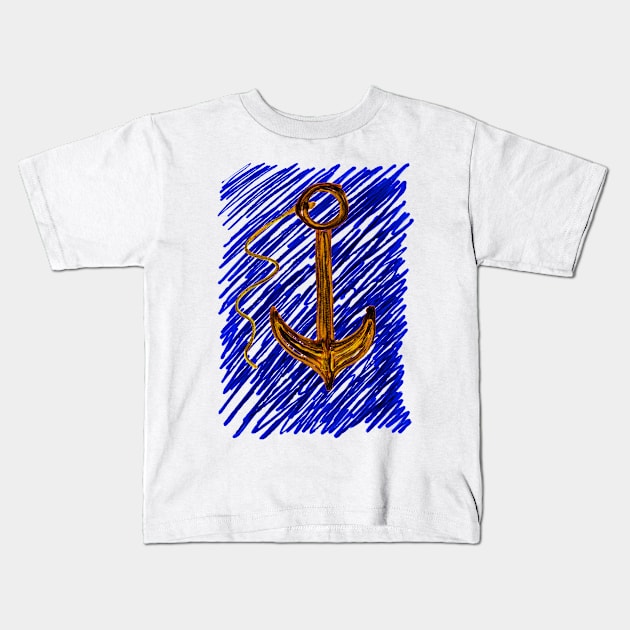 'Anchor Kids T-Shirt by ArtKsenia